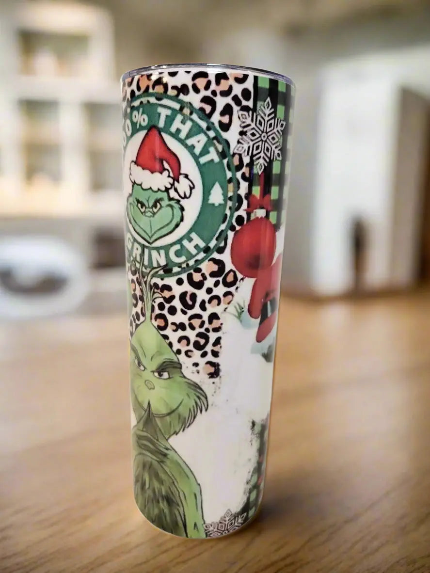 100% That Grinch 20oz Tumbler by Dis An Dat Tumbler Store