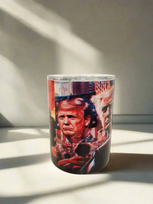 10oz American Patriot tribute double-walled insulated coffee Tumbler Dis An Dat Tumbler Store
