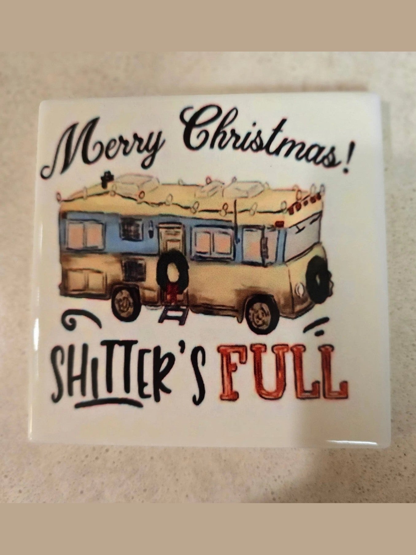 Merry Christmas 4-inch Coasters - Dis An Dat Tumbler Store