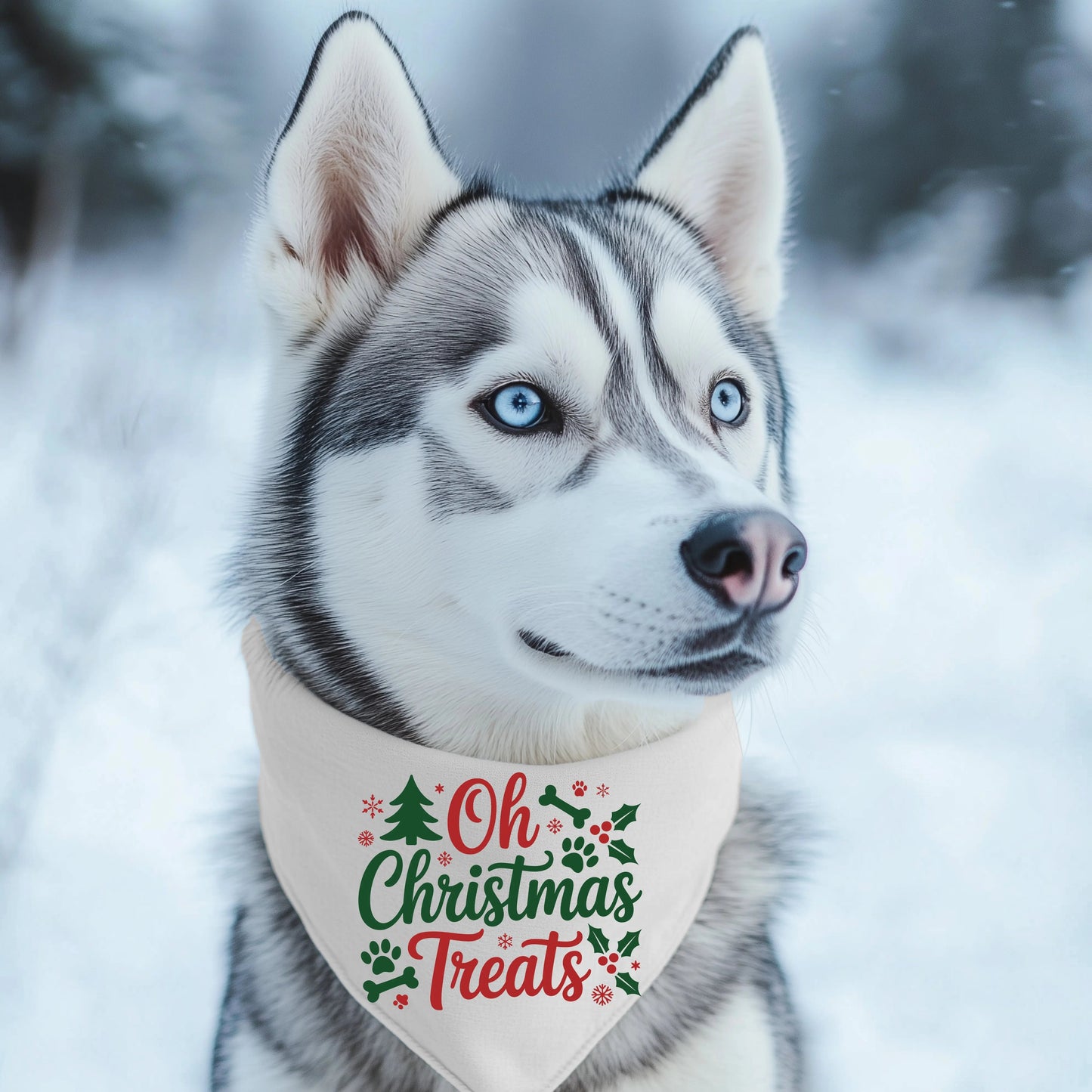 Oh Christmas Treats, Large Breed Pet Bandana by Dis An Dat Tumbler Store