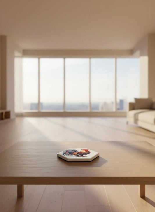 Colorful Rooster 4 - inch Octagon Coasters Dis An Dat Tumbler Store