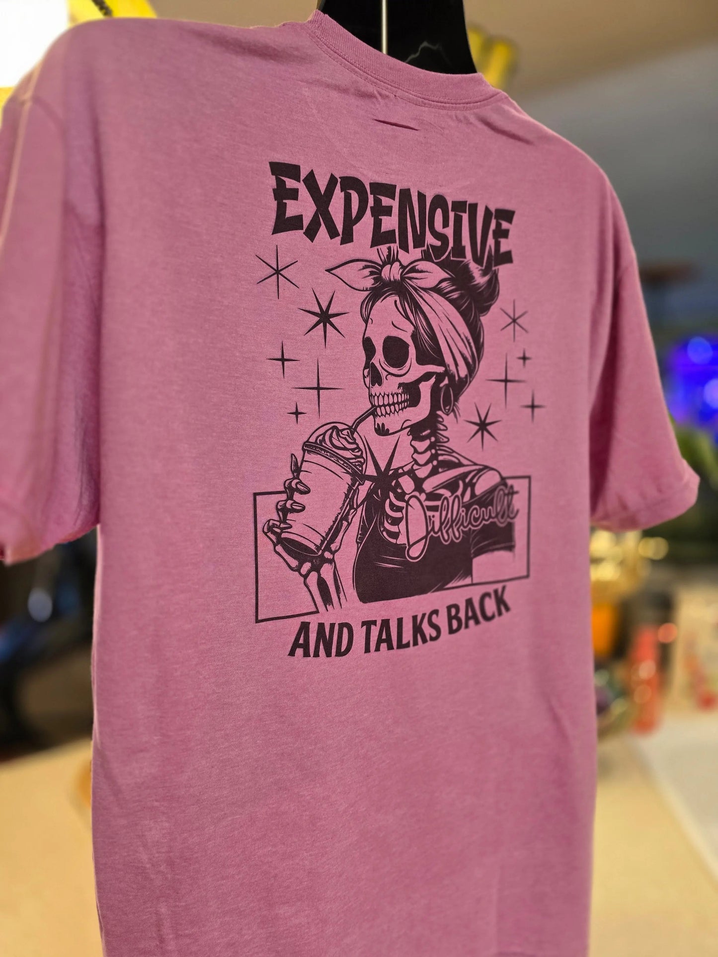 Expensive and talks back Women's 👕 t-shirt DisAnDat