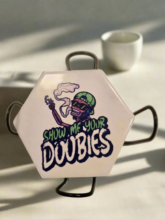 Funny smoke octagon 4-inch Coasters Dis An Dat Tumbler Store