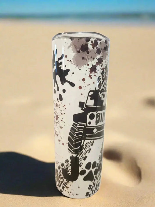 Get dirt jeep with pet 20oz Tumbler - Dis An Dat Tumbler Store