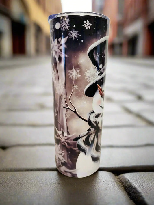 Holliday Snowman 20oz tumbler - Dis An Dat Tumbler Store