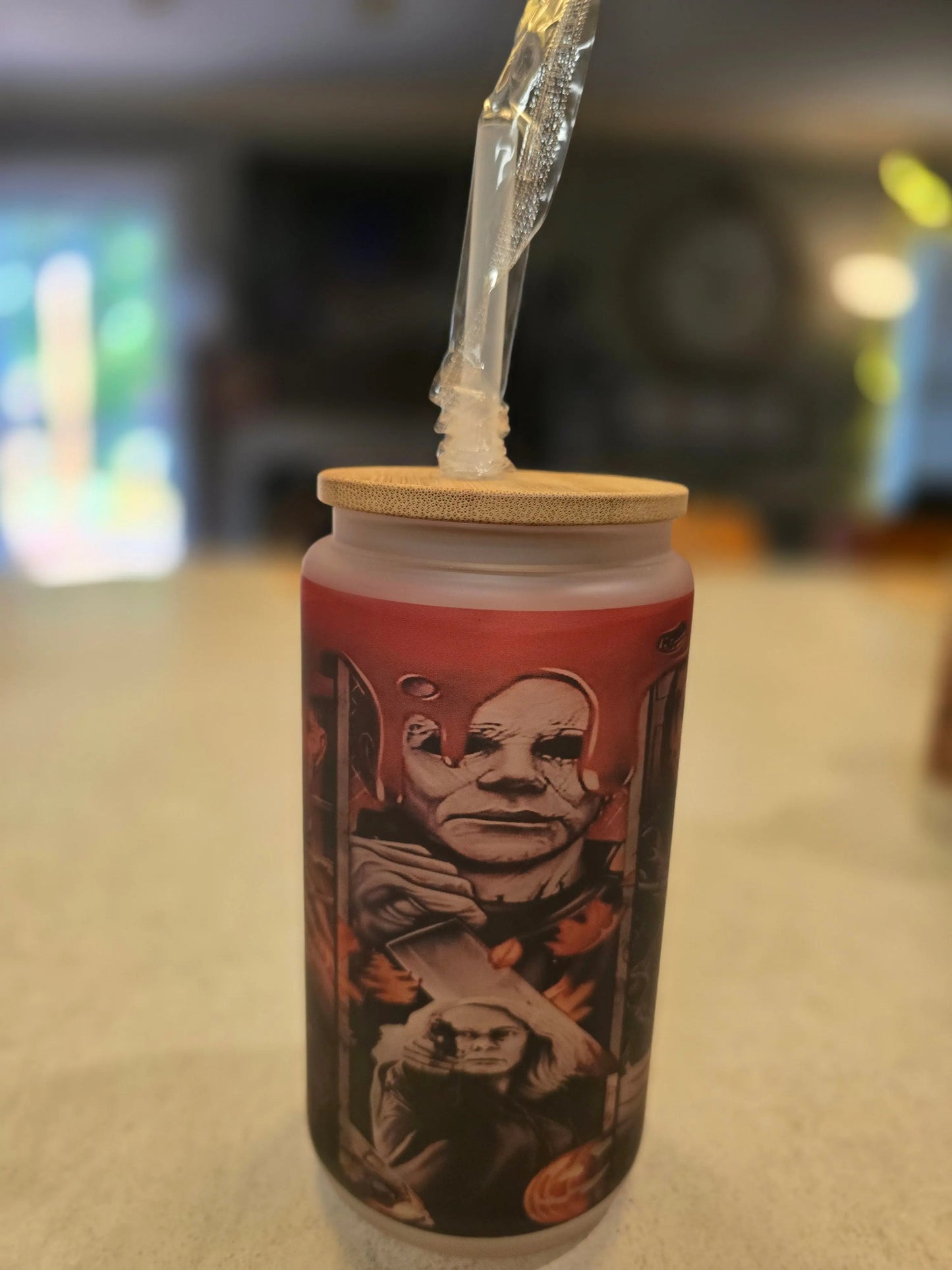 Horror Figures 16oz Frosted Glass Tumbler DisAnDat