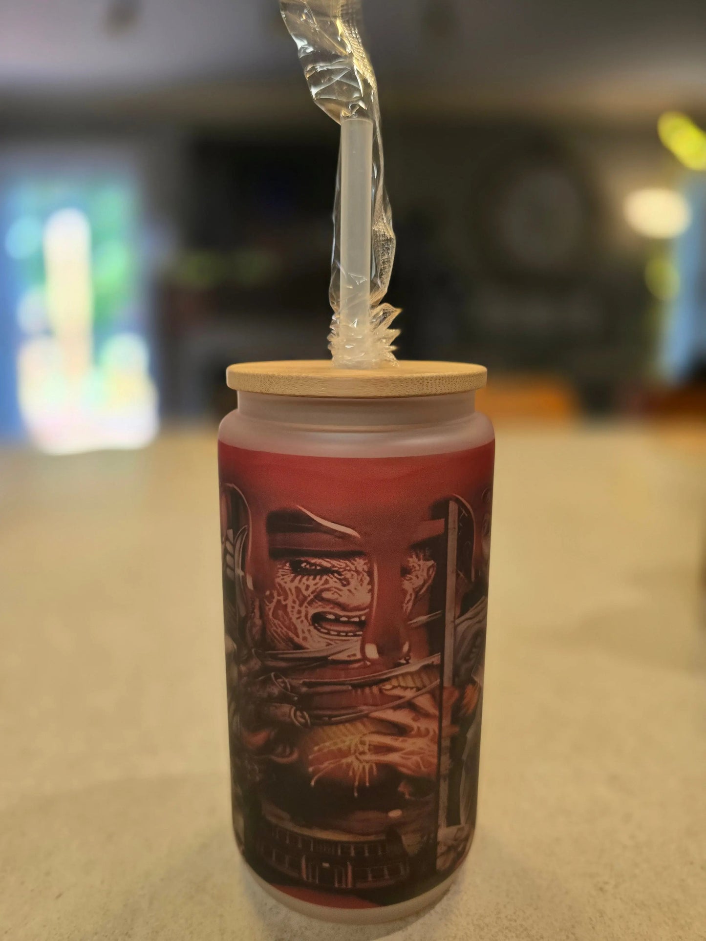 Horror Figures 16oz Frosted Glass Tumbler DisAnDat
