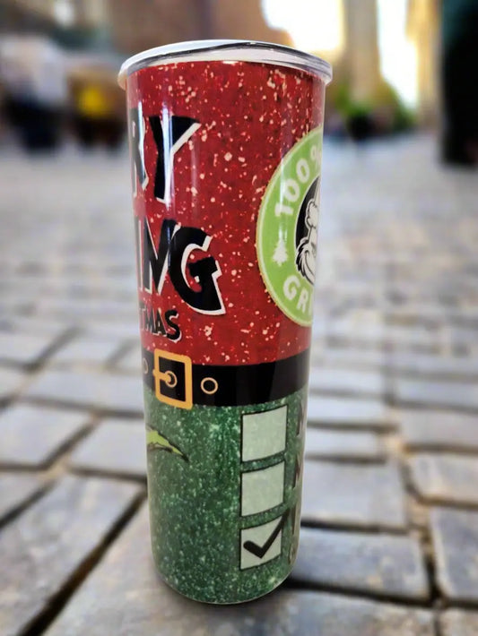 Merry f Christmas 20oz Tumblers DisAnDat