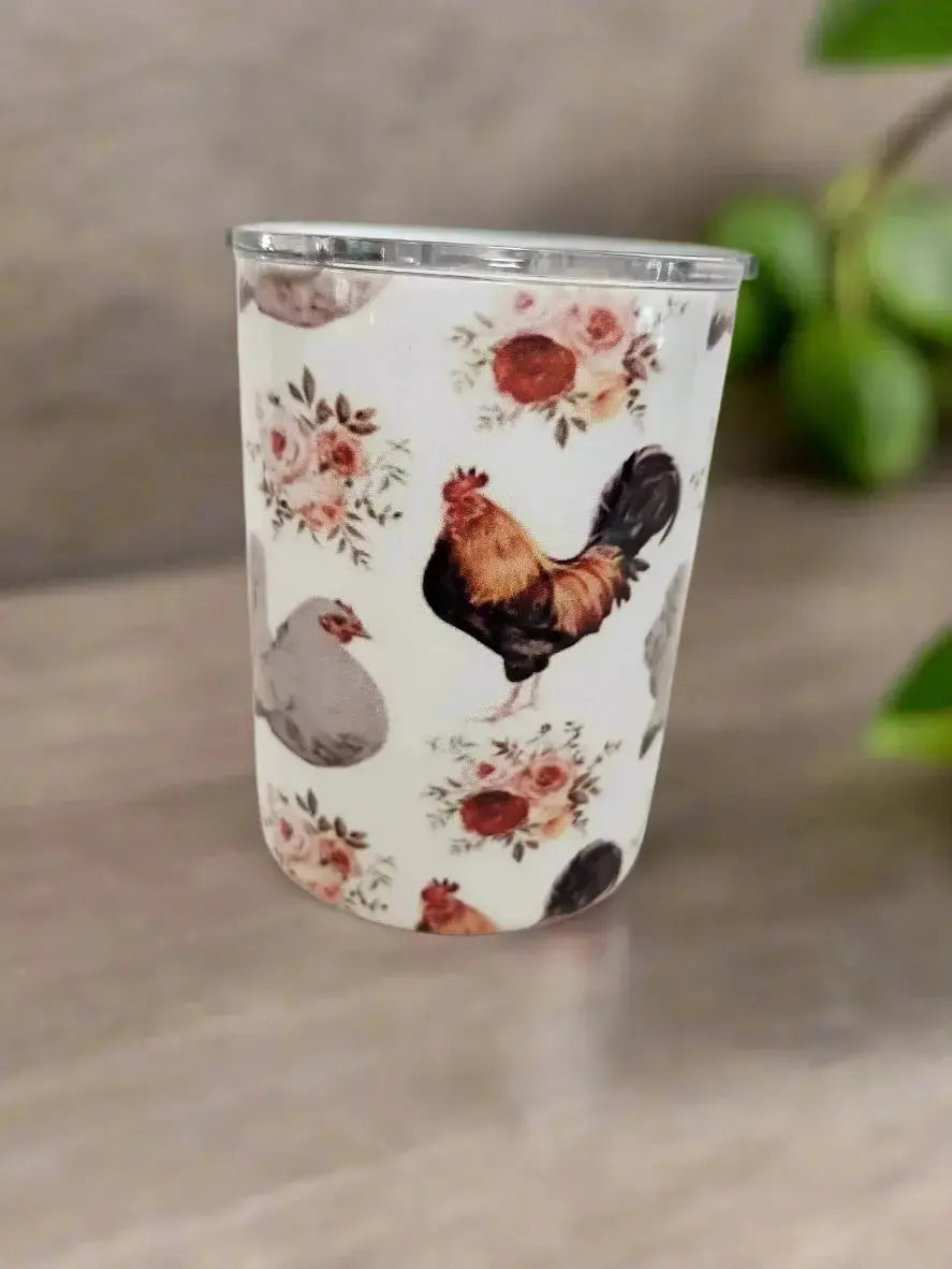 Rise and shine 10oz Double Walled insulated coffee Tumbler Dis An Dat Tumbler Store