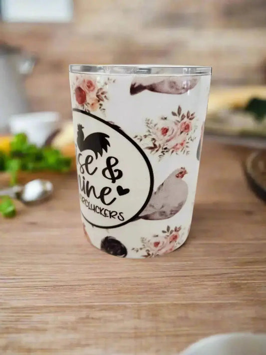 Rise and shine 10oz Double Walled insulated coffee Tumbler Dis An Dat Tumbler Store