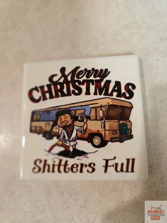 Shitters Full 4-inch Christmas 🎄 Coasters Dis An Dat Tumbler Store