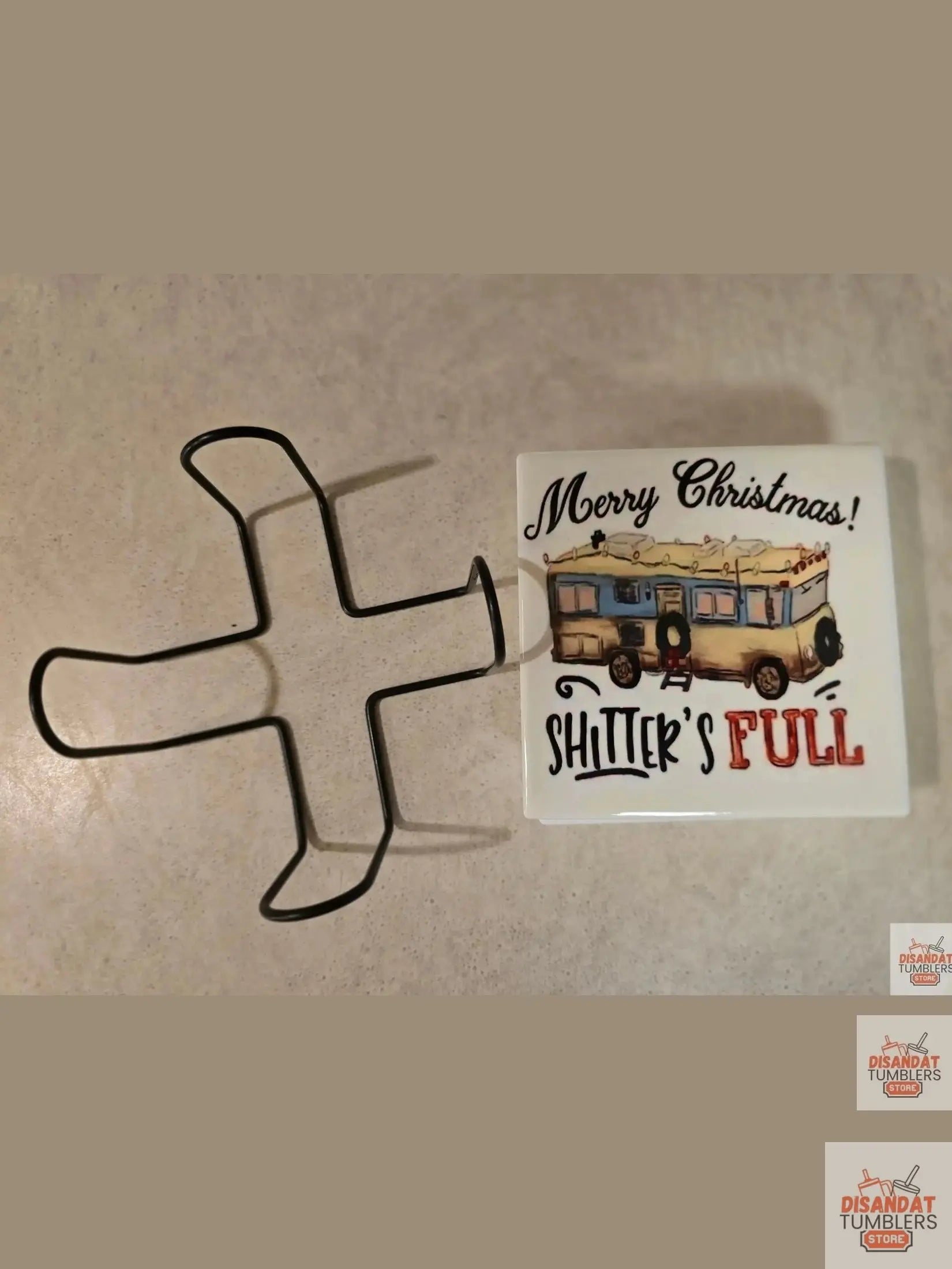 Shitters Full 4-inch Christmas š Coasters Dis An Dat Tumbler Store