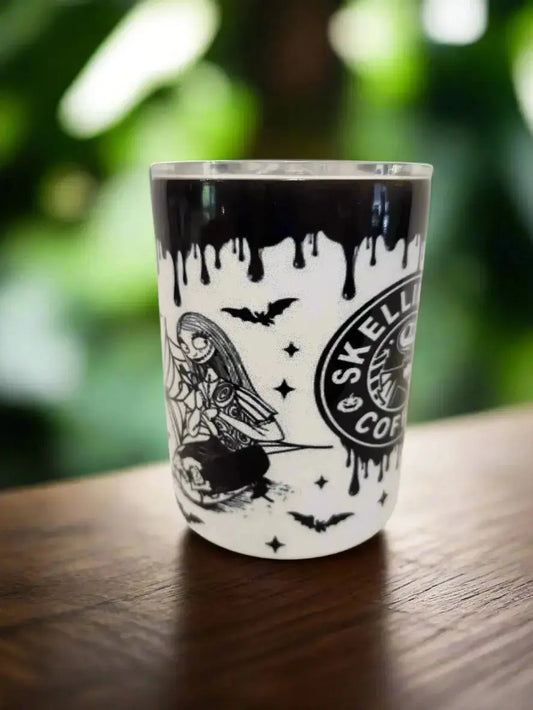 Skeleton Coffee 10oz double-walled Insulated Coffe Tumbler Dis An Dat Tumbler Store