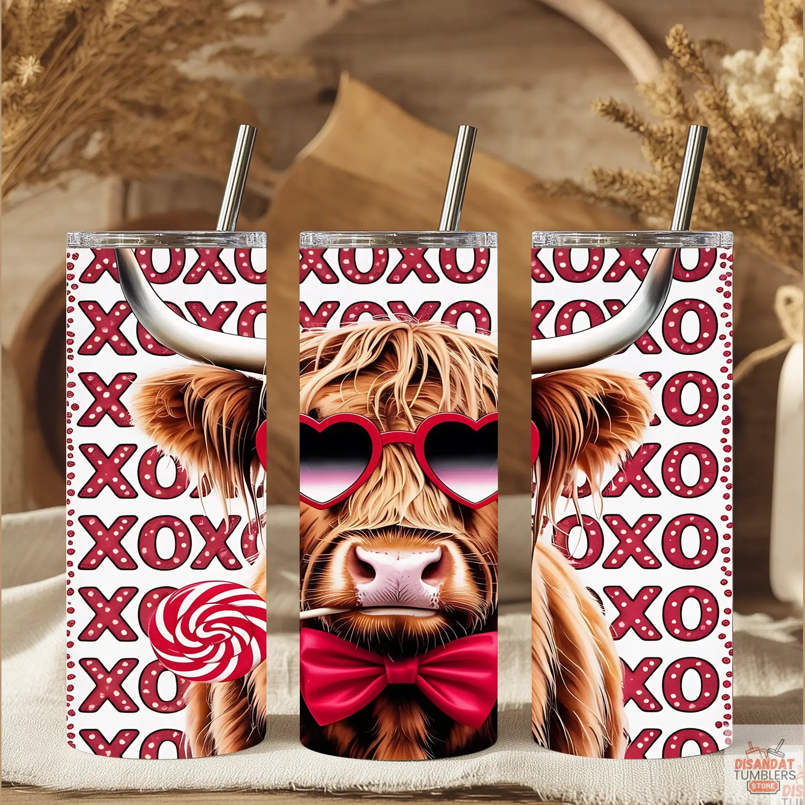 XOXO Heifer Love 20oz Tumbler - Dis An Dat Tumbler Store