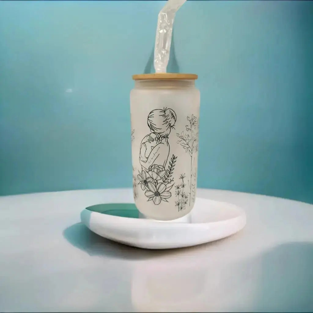 Frosted 16oz Glass Tumbler - Dia An Dat