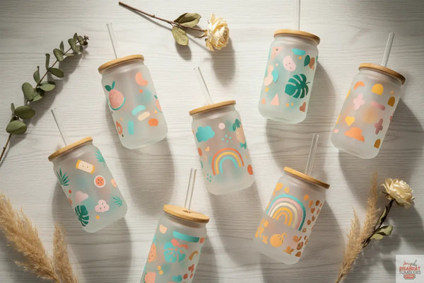 Frosted 16oz Glass Tumbler - Dis An Dat Tumbler Store