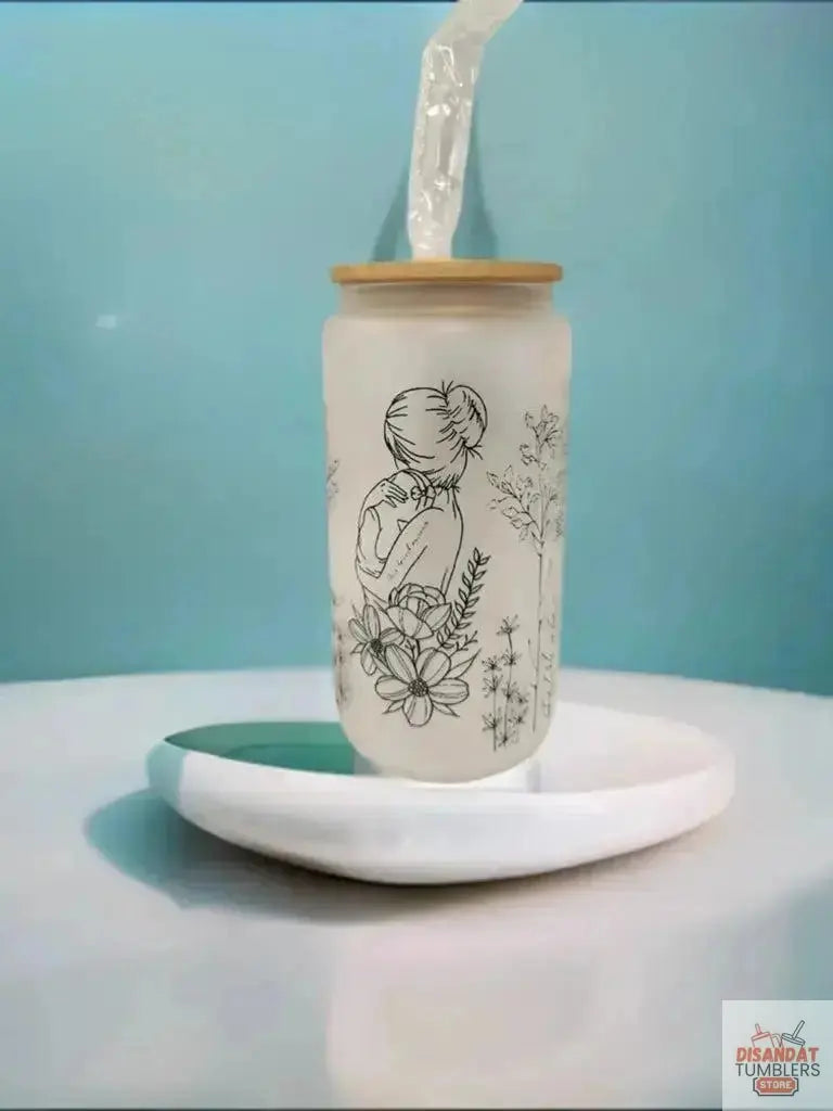 Frosted 16oz Glass Tumbler - Dis An Dat Tumbler Store