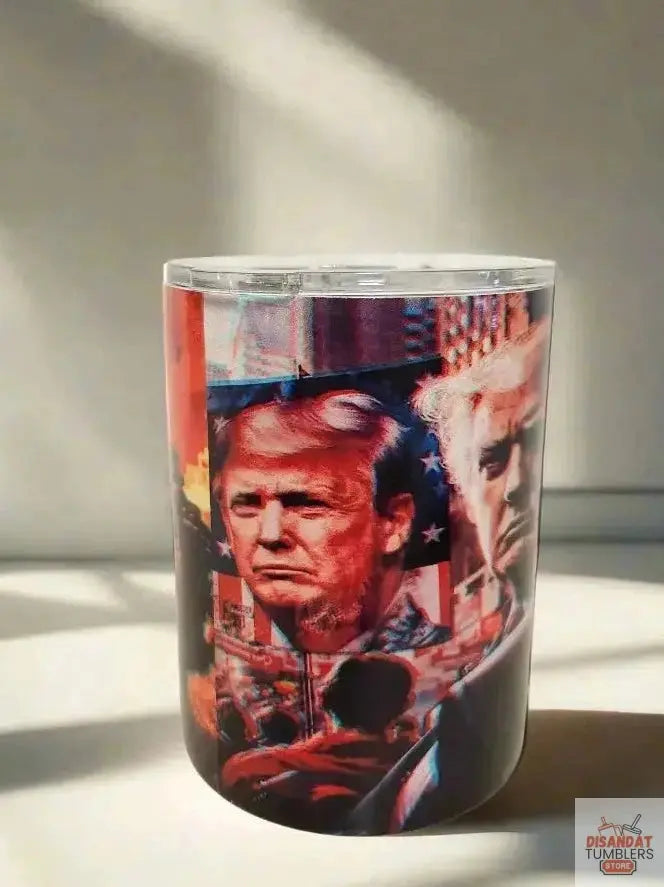 10oz American Patriot tribute double-walled insulated coffee Tumbler Dis An Dat Tumbler Store