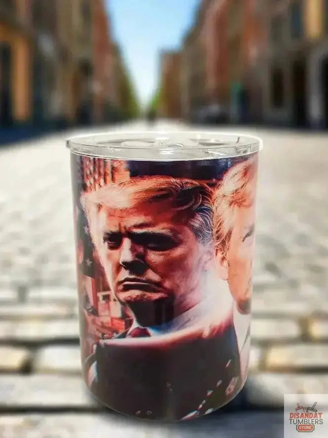 10oz American Patriot tribute double-walled insulated coffee Tumbler Dis An Dat Tumbler Store