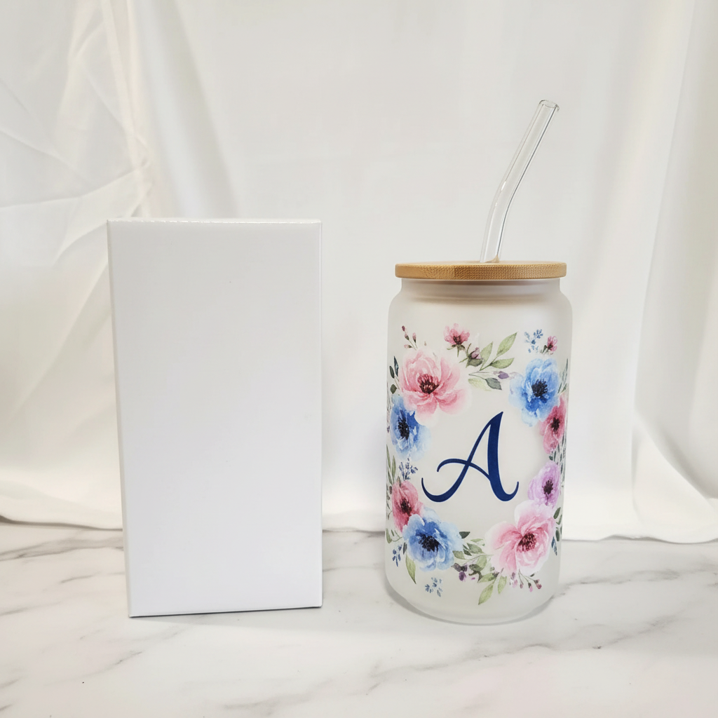 Custom Tumbler Floral Design