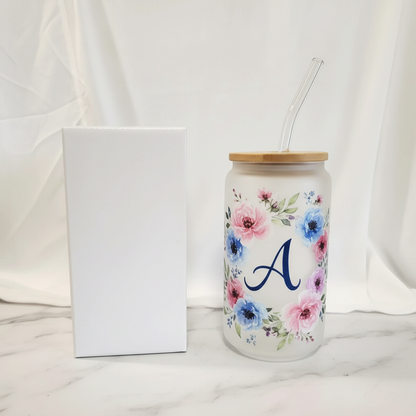 Custom Tumbler Floral Design