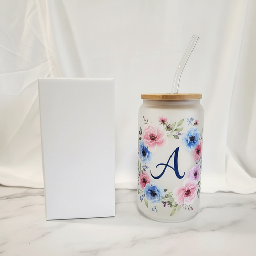 Custom Tumbler Floral Design