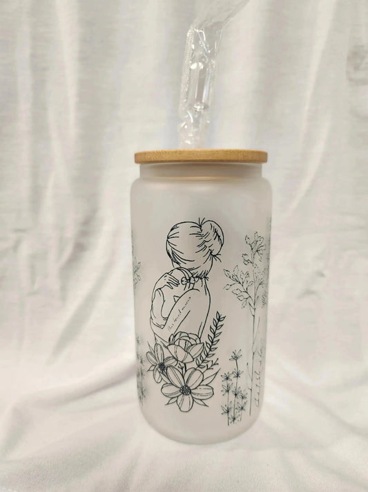 Frosted Glass 16oz Mother Tumbler DisAnDat