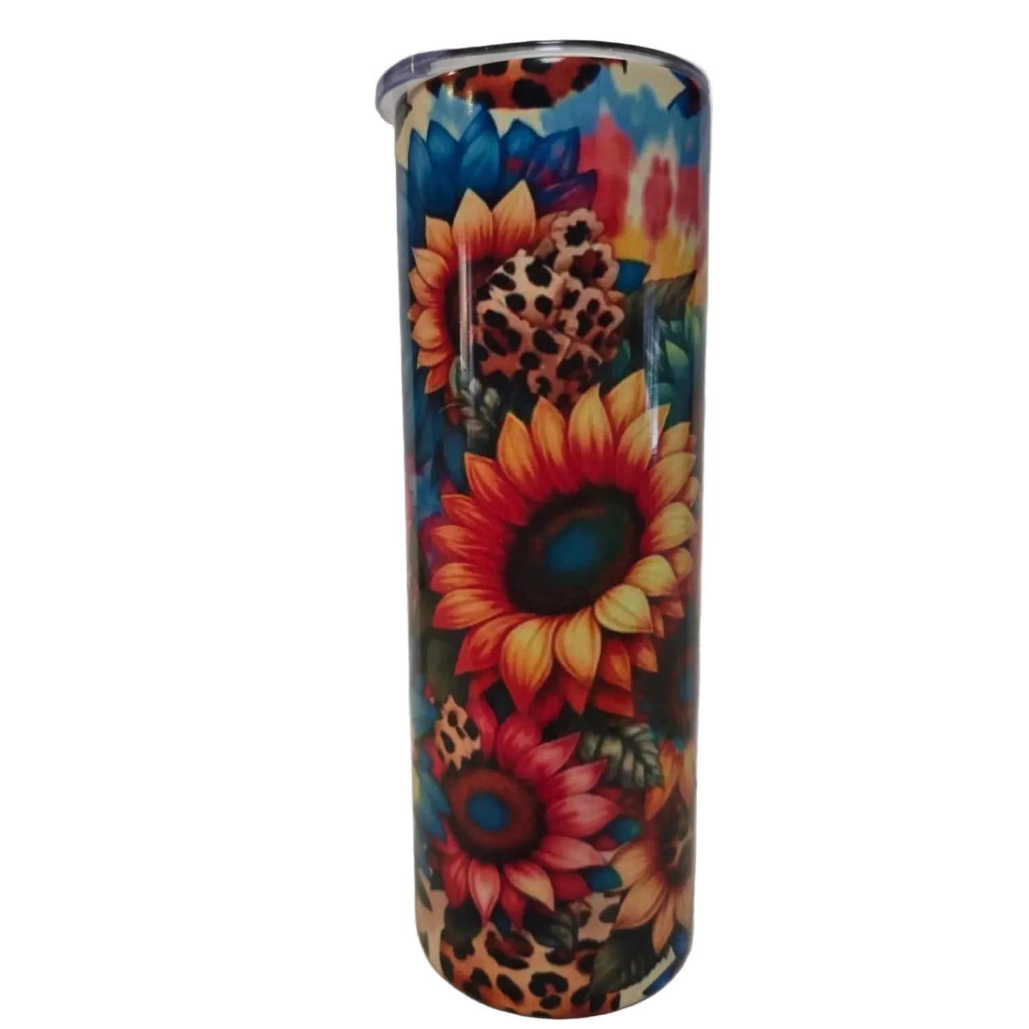 Colorful Sunflowers/ Cheetah 20oz Tumbler - Dis An Dat Tumbler Store