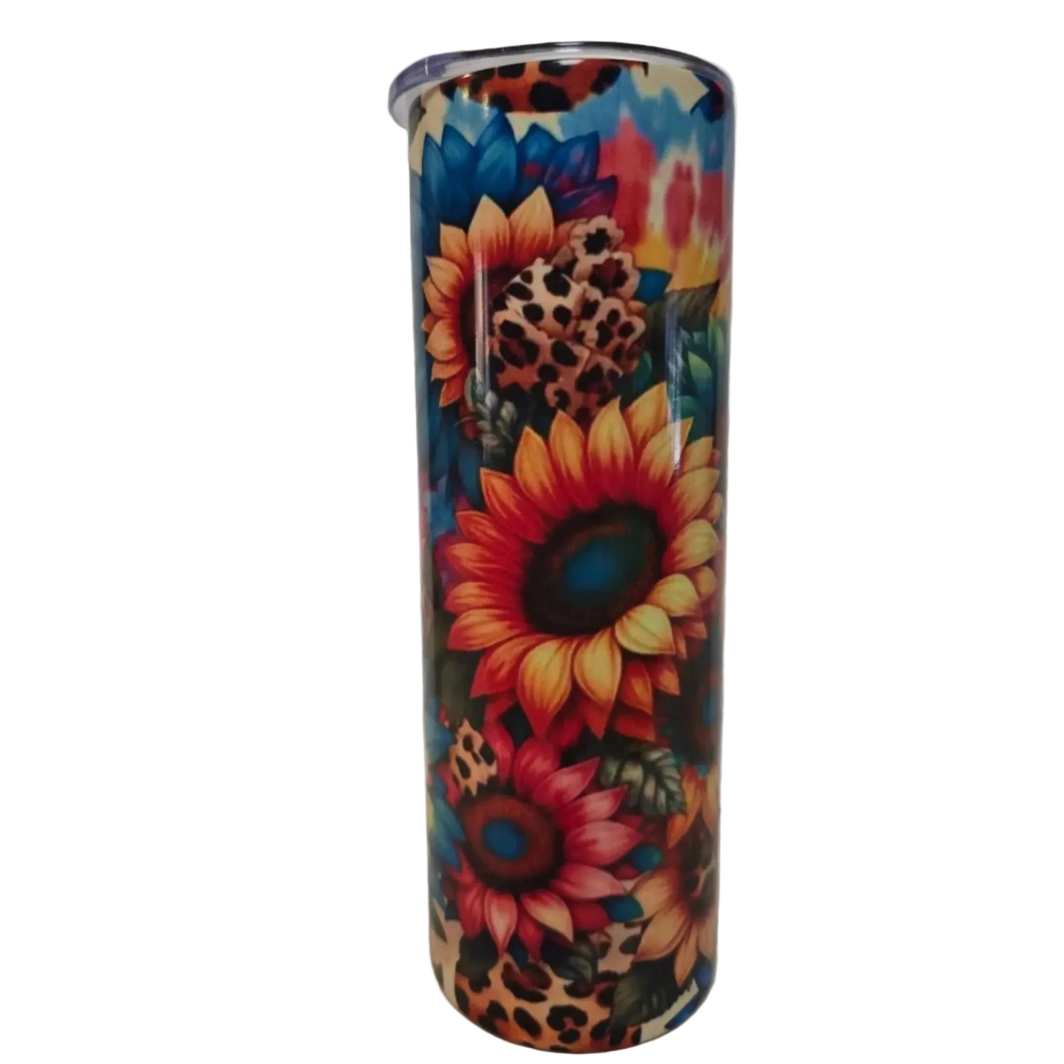 Colorful Sunflowers/ Cheetah 20oz Tumbler - Dis An Dat Tumbler Store