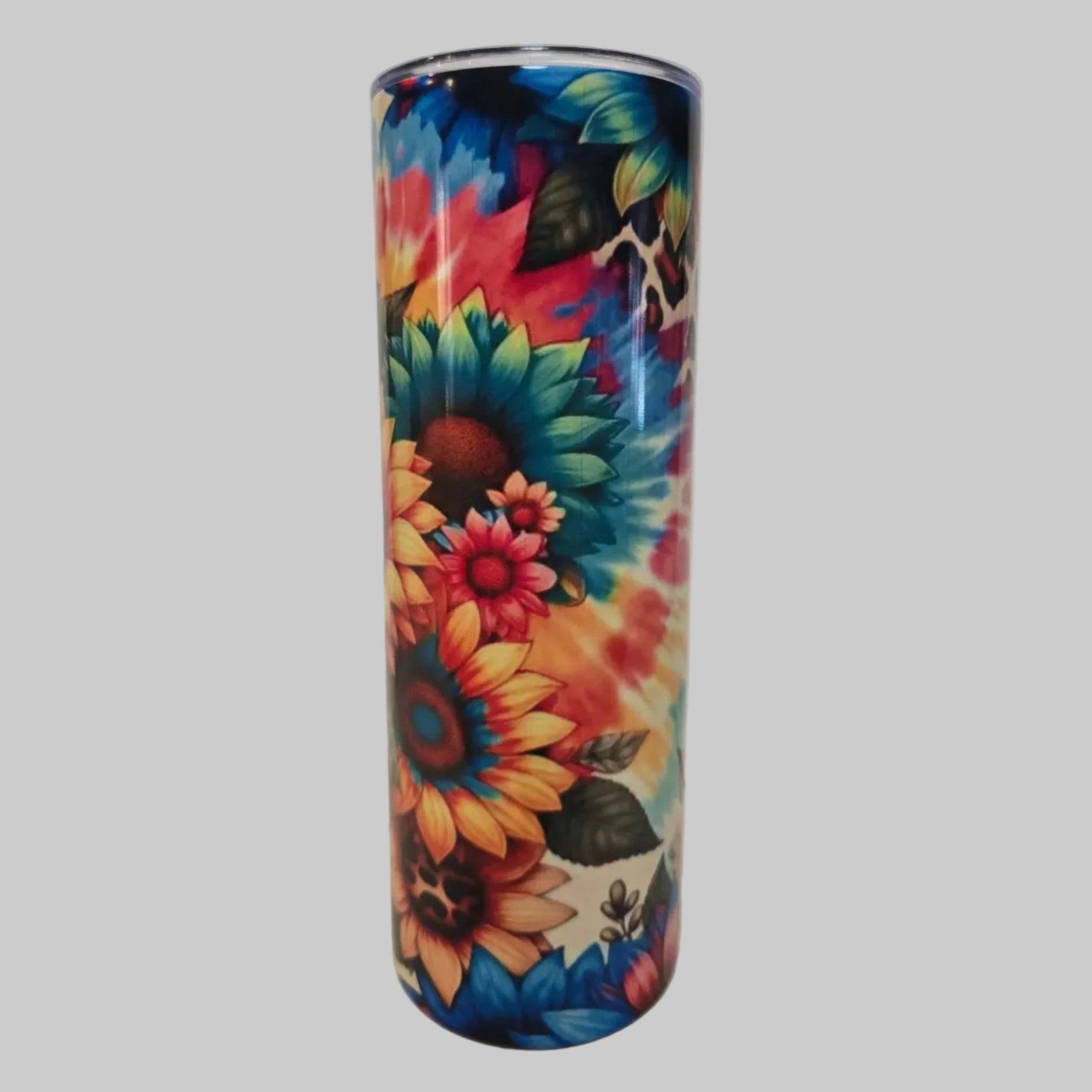 Colorful Sunflowers/ Cheetah 20oz Tumbler - Dis An Dat Tumbler Store
