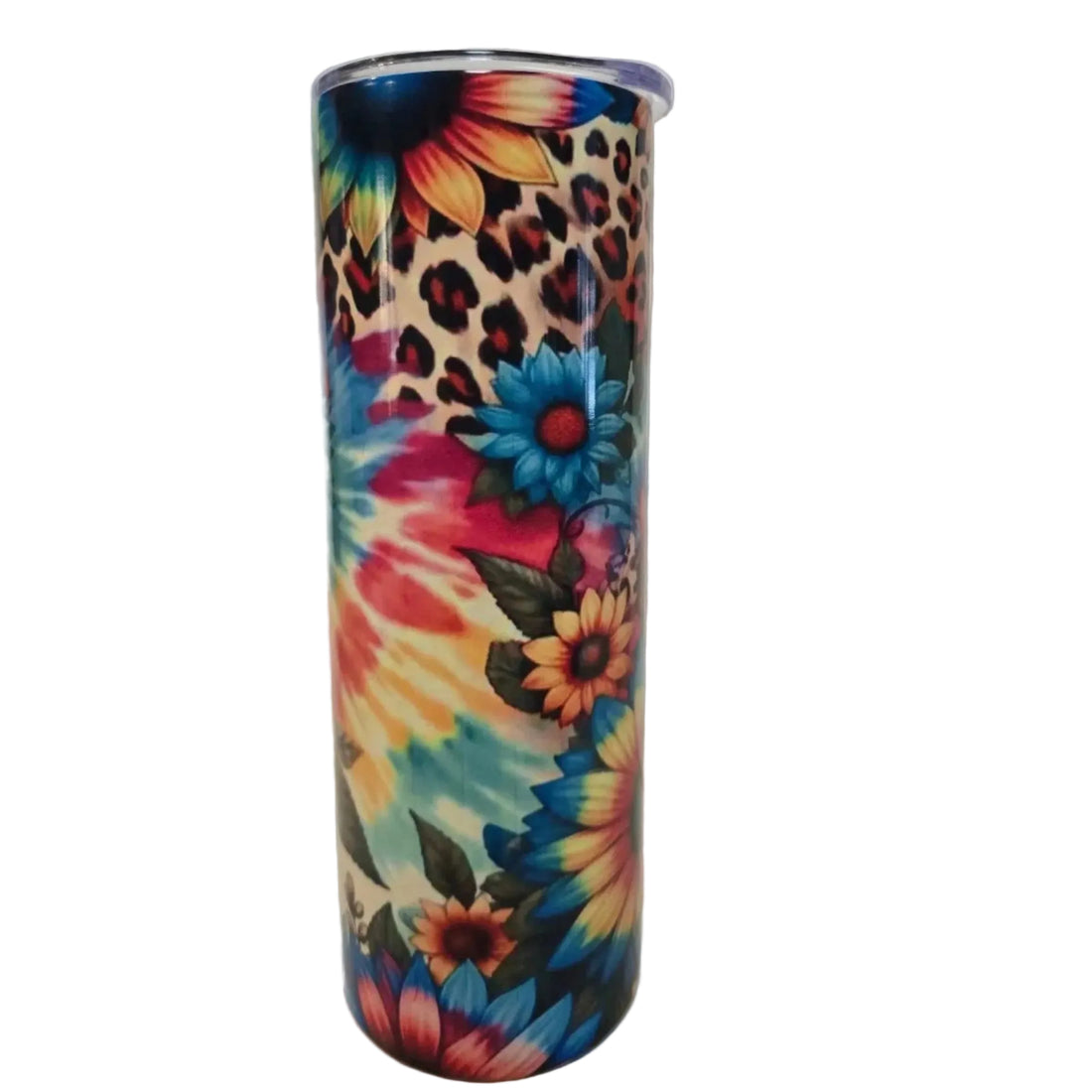 Colorful Sunflowers/ Cheetah 20oz Tumbler - Dis An Dat Tumbler Store