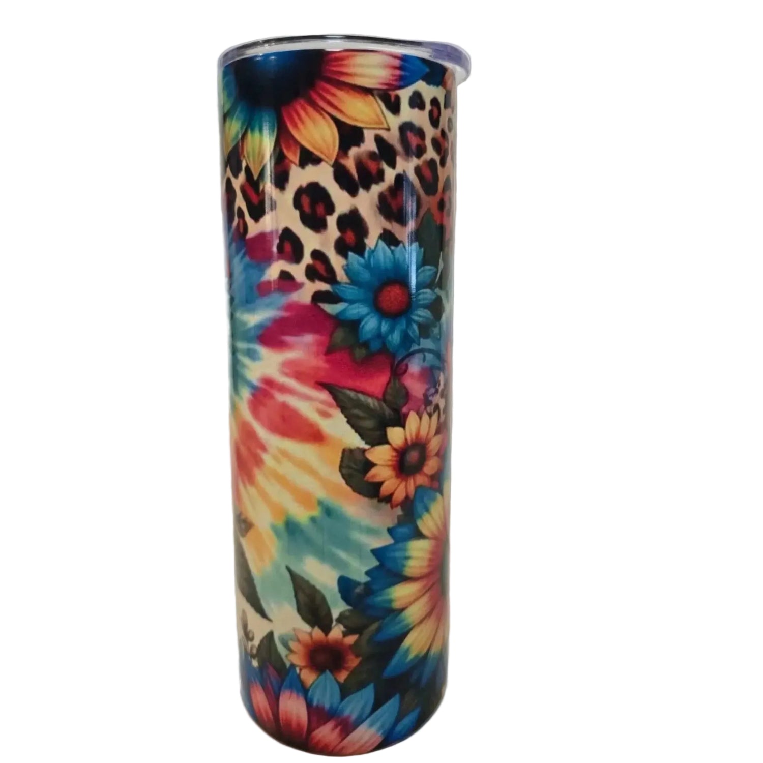 Colorful Sunflowers/ Cheetah 20oz Tumbler - Dis An Dat Tumbler Store
