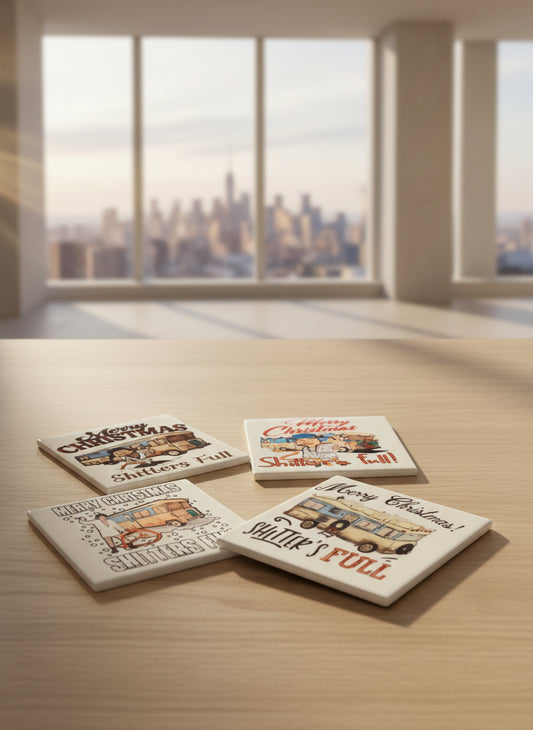 Merry Christmas 4-inch Coasters - Dis An Dat Tumbler Store