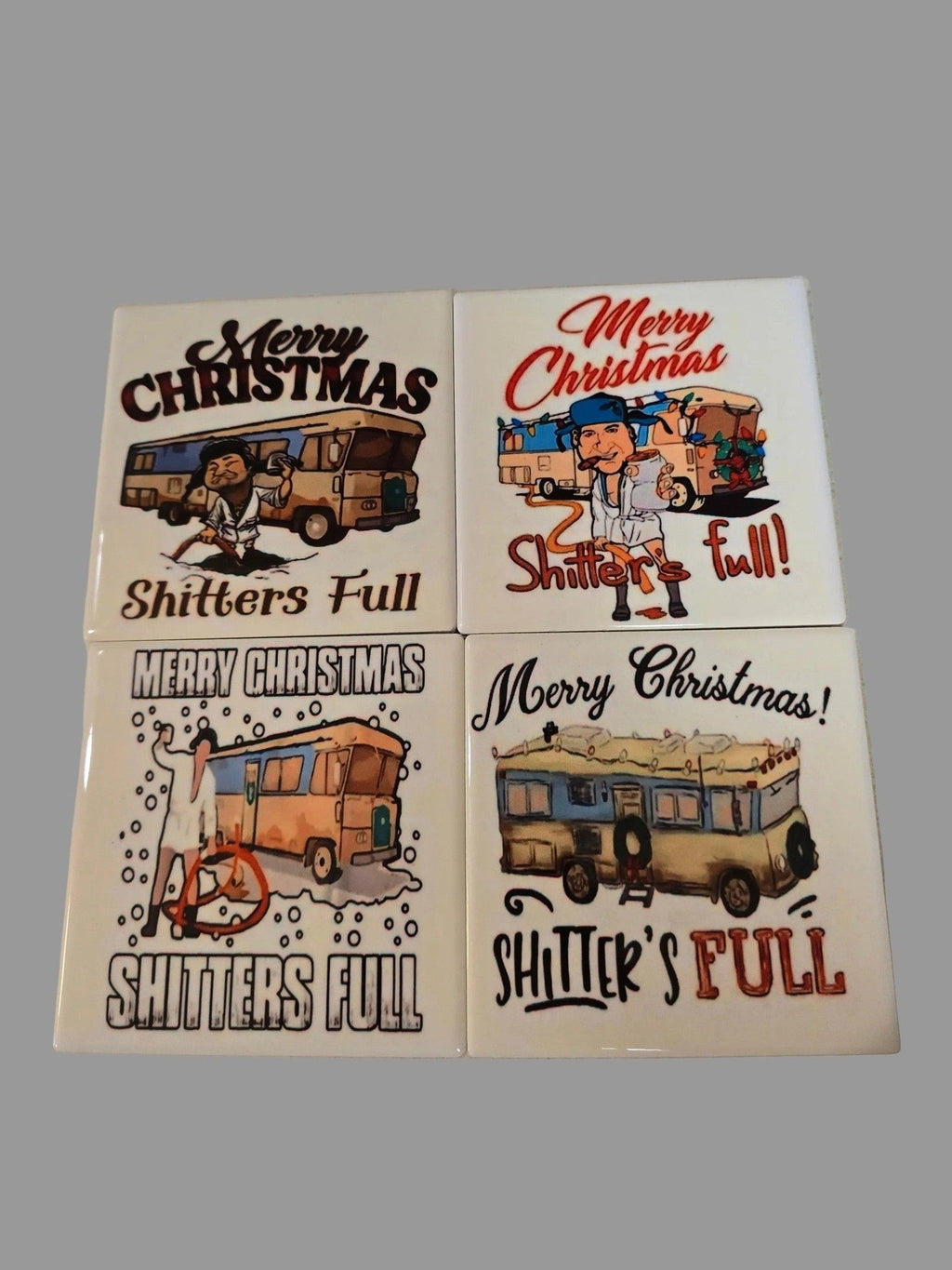 Merry Christmas 4-inch Coasters - Dis An Dat Tumbler Store