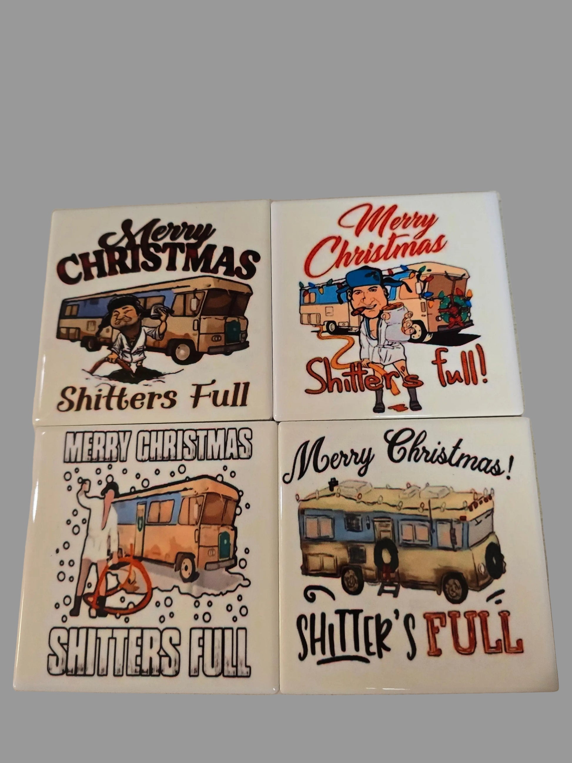 Merry Christmas 4-inch Coasters - Dis An Dat Tumbler Store