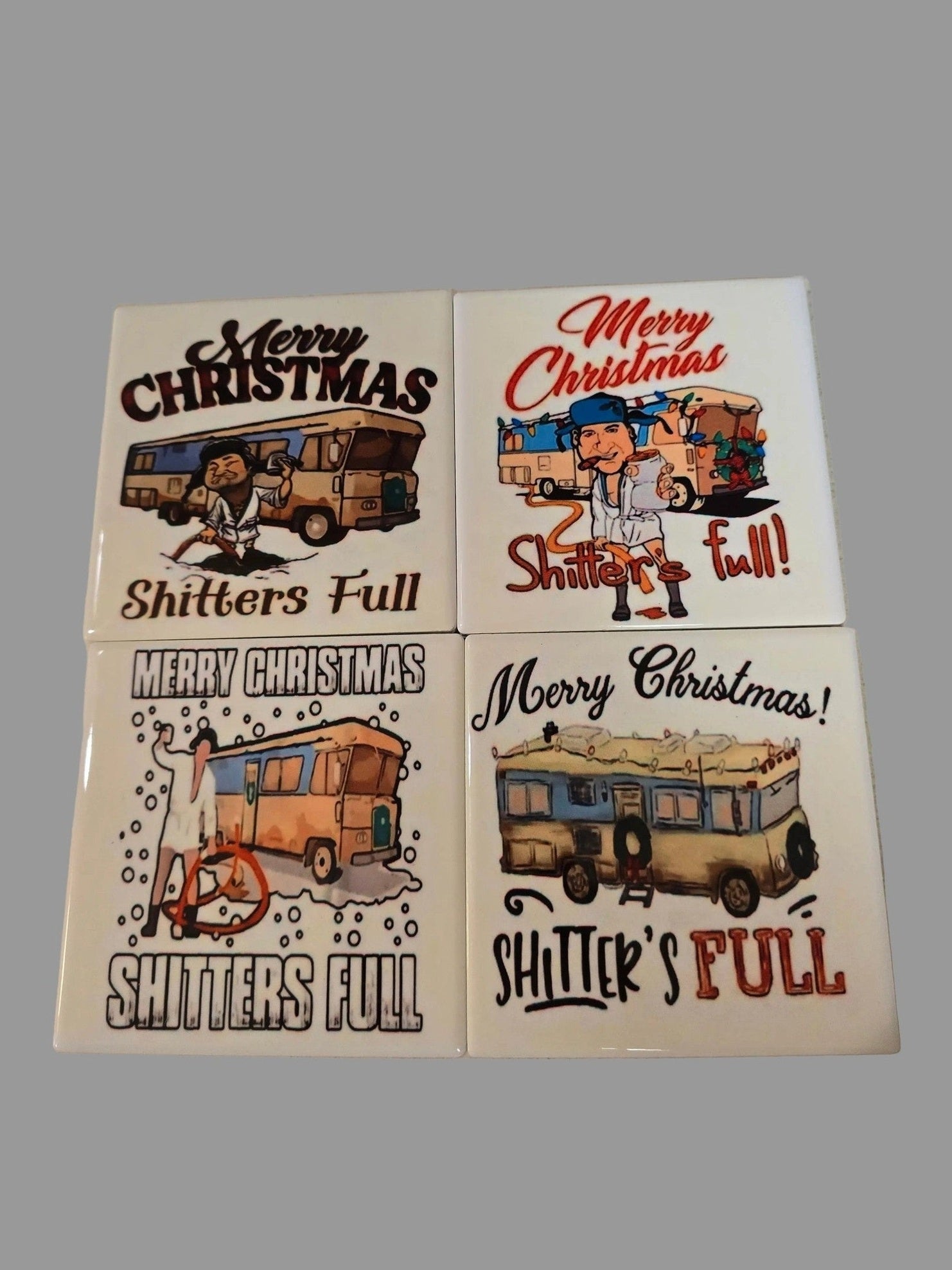 Merry Christmas 4-inch Coasters - Dis An Dat Tumbler Store
