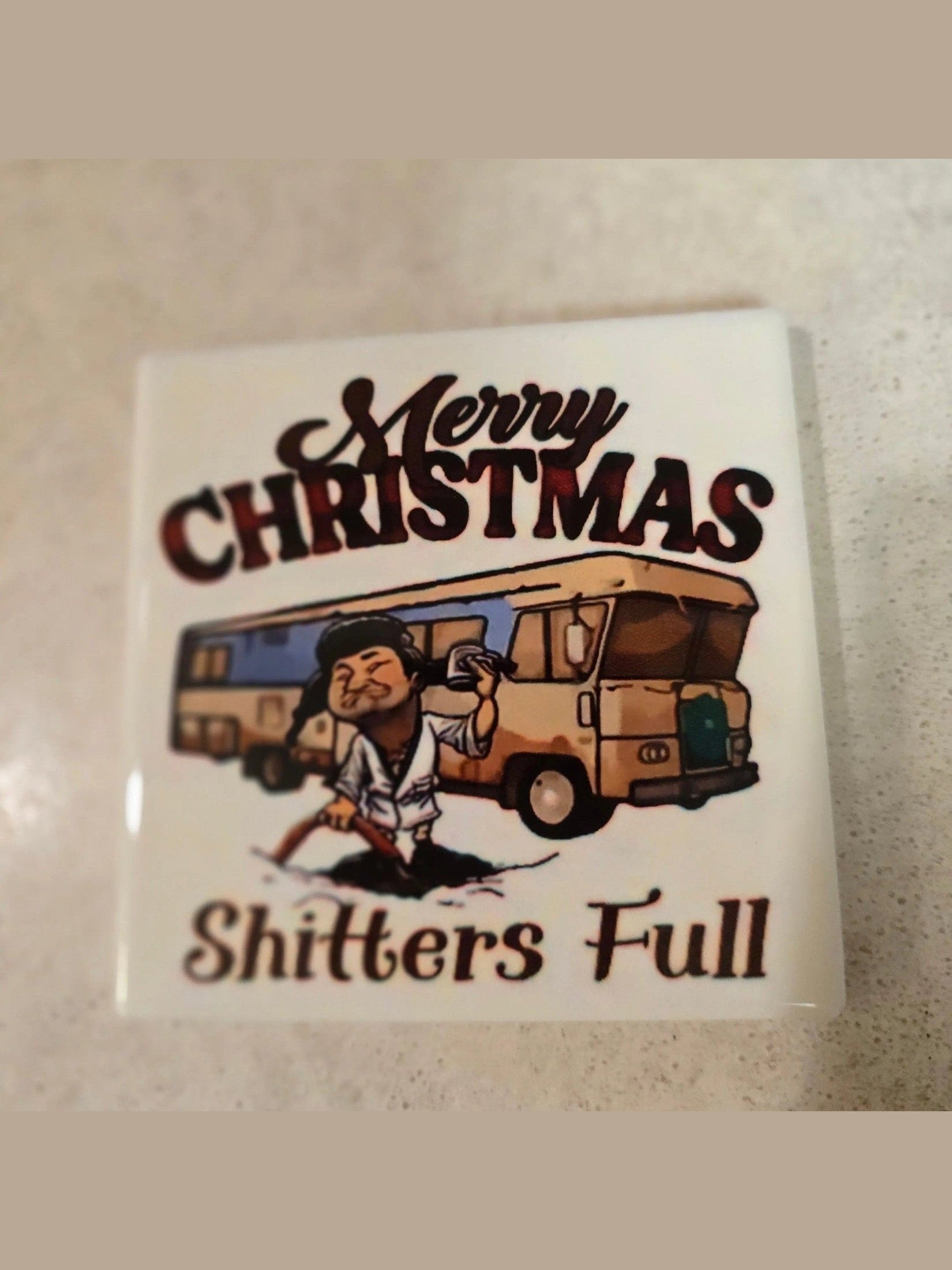 Merry Christmas 4-inch Coasters - Dis An Dat Tumbler Store