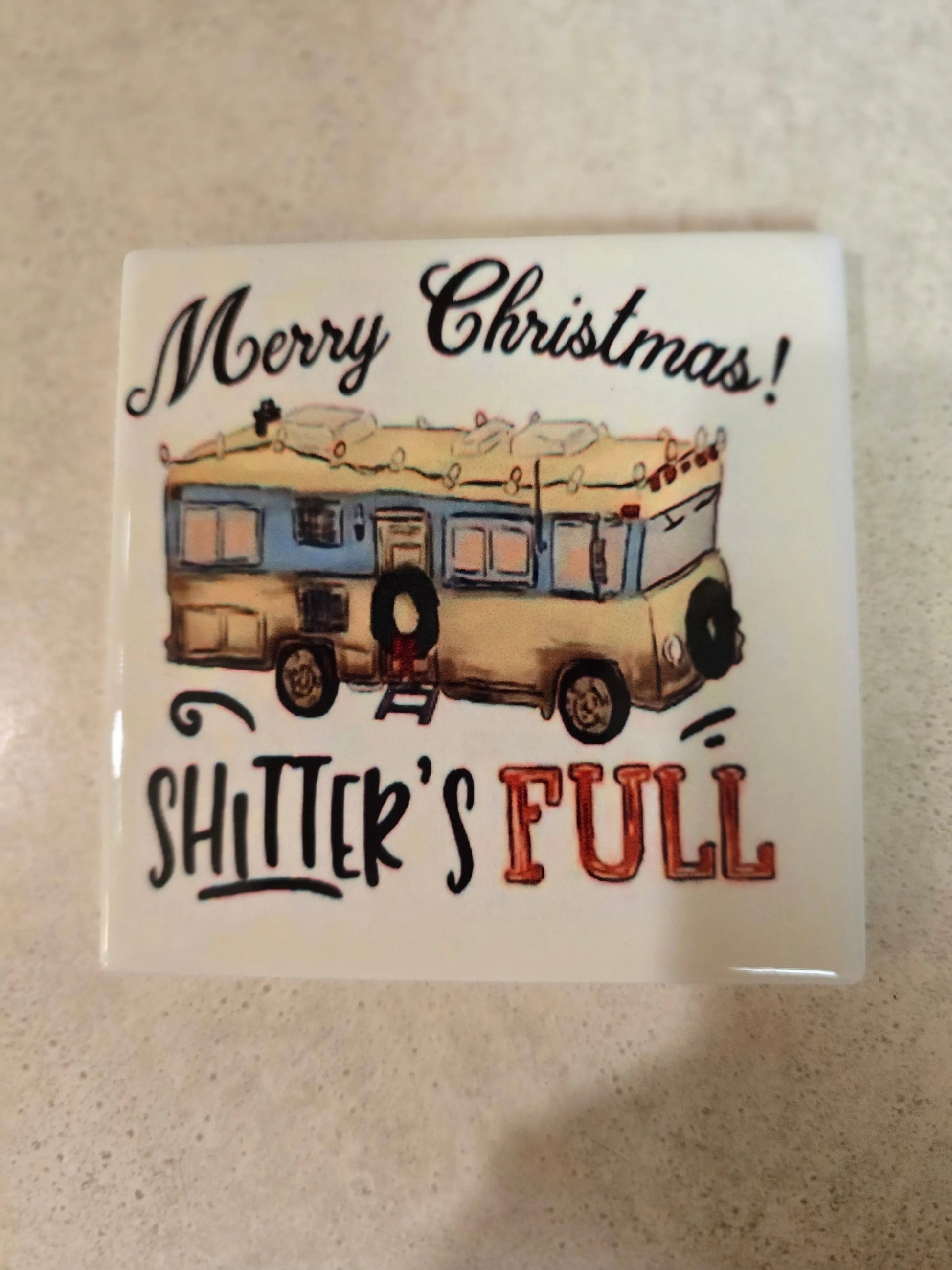 Merry Christmas 4-inch Coasters - Dis An Dat Tumbler Store