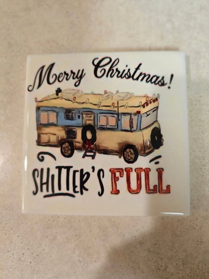 Merry Christmas 4-inch Coasters - Dis An Dat Tumbler Store