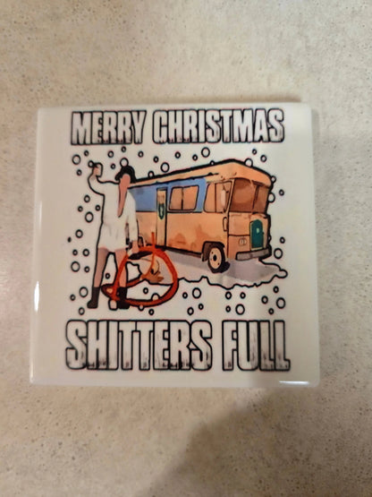 Merry Christmas 4-inch Coasters - Dis An Dat Tumbler Store