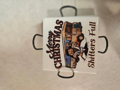 Merry Christmas 4-inch Coasters - Dis An Dat Tumbler Store