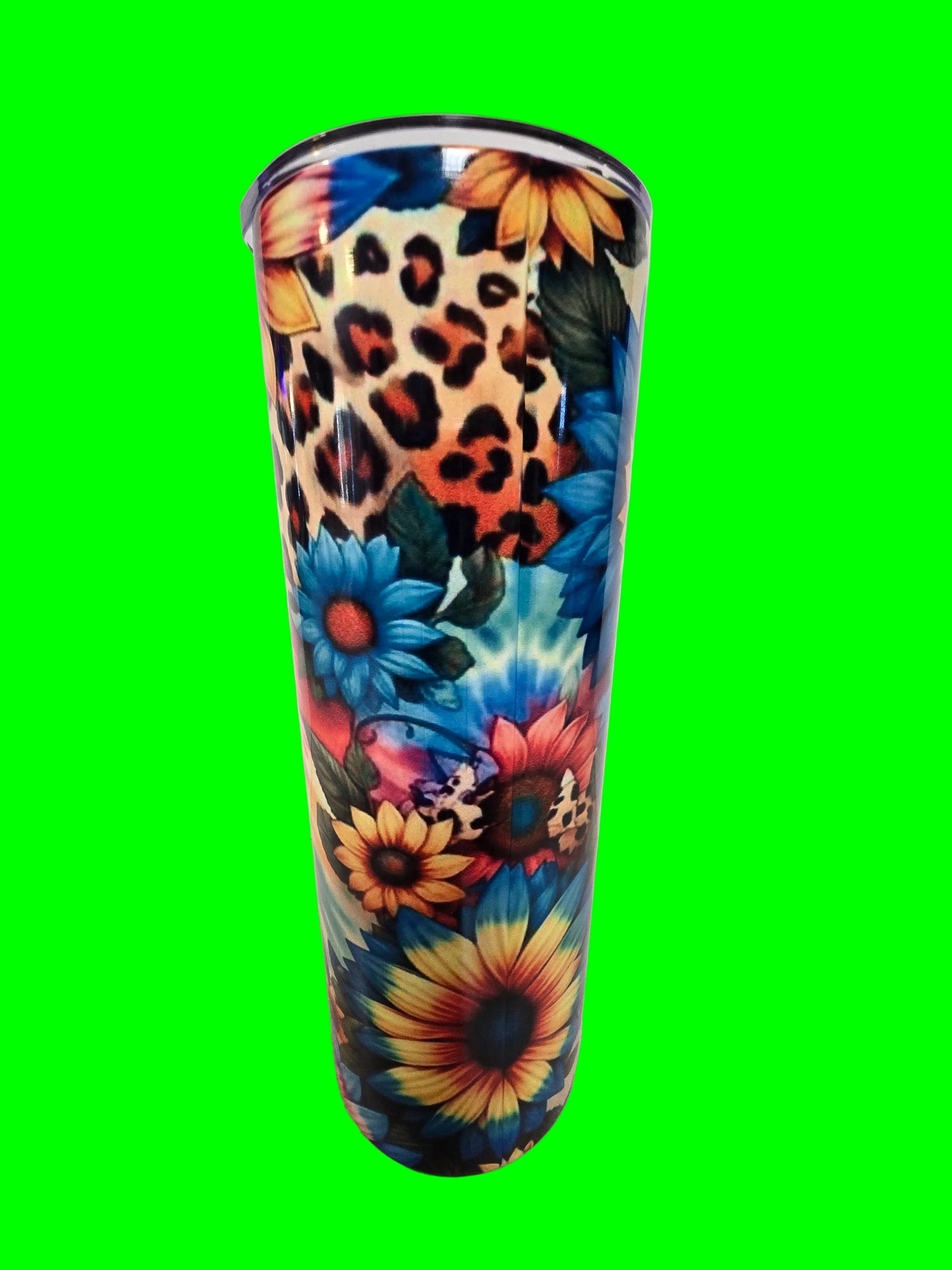 Colorful Sunflowers/ Cheetah 20oz Tumbler - Dis An Dat Tumbler Store