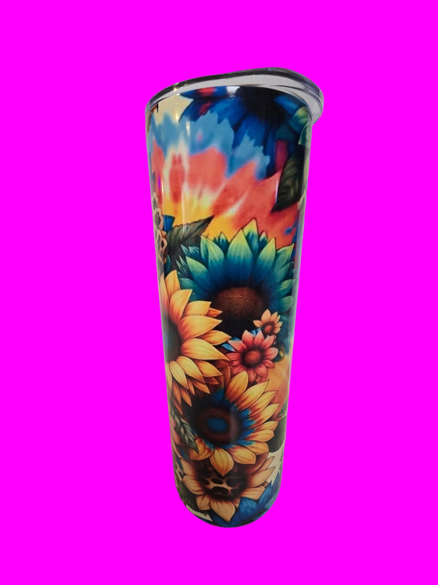 Colorful Sunflowers/ Cheetah 20oz Tumbler - Dis An Dat Tumbler Store