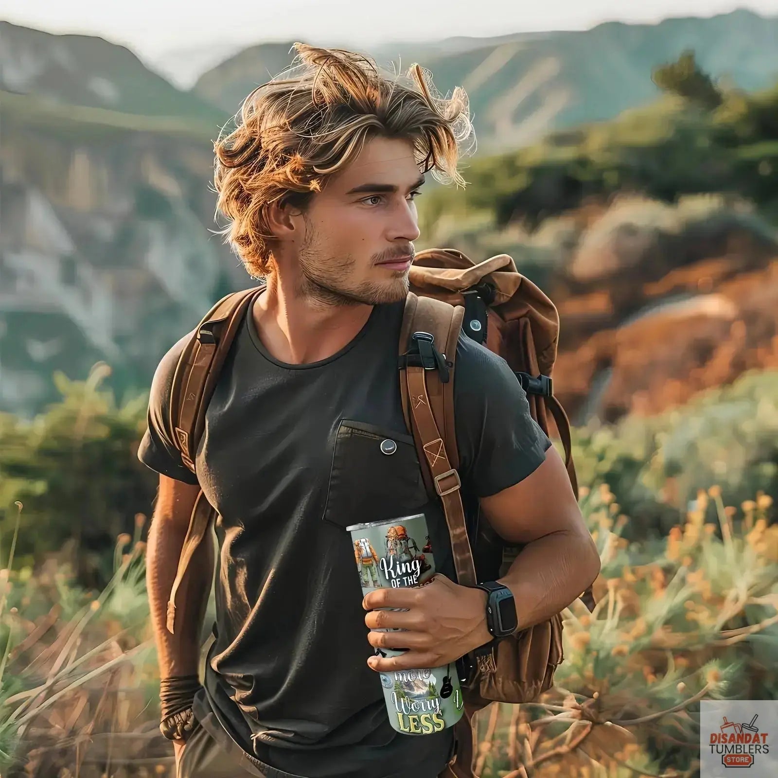 20oz Camping-Themed Stainless-Steel Tumbler by Dis An Dat Tumbler Store