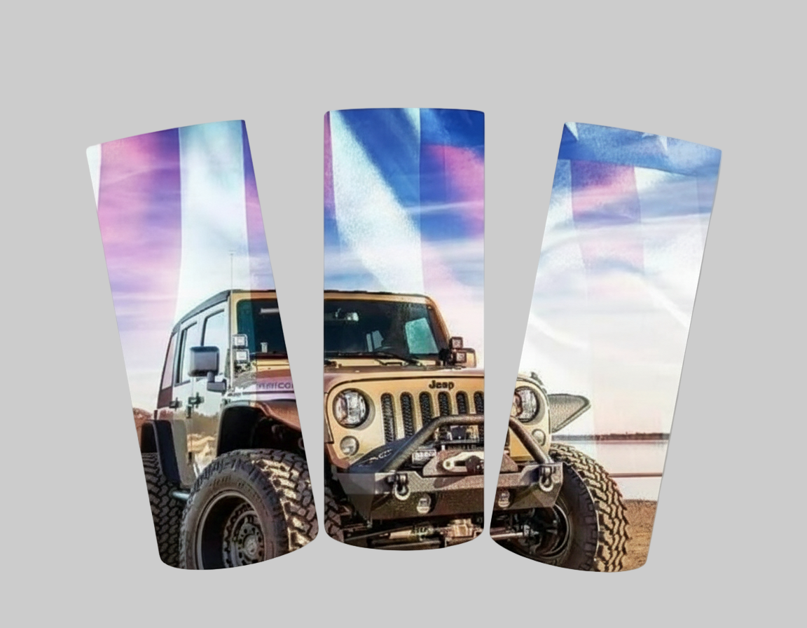 Patriotic Jeep Lover 20oz Tumbler - Dis An Dat Tumbler Store