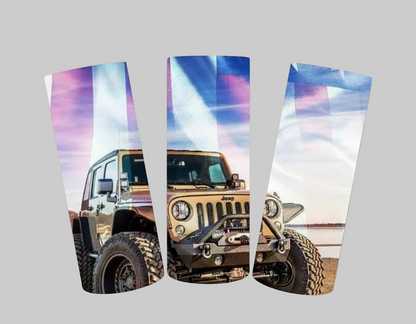 Patriotic Jeep Lover 20oz Tumbler - Dis An Dat Tumbler Store