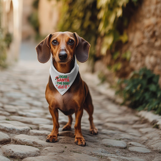 Dear Santa, The Dog did it Small Pet Bandana