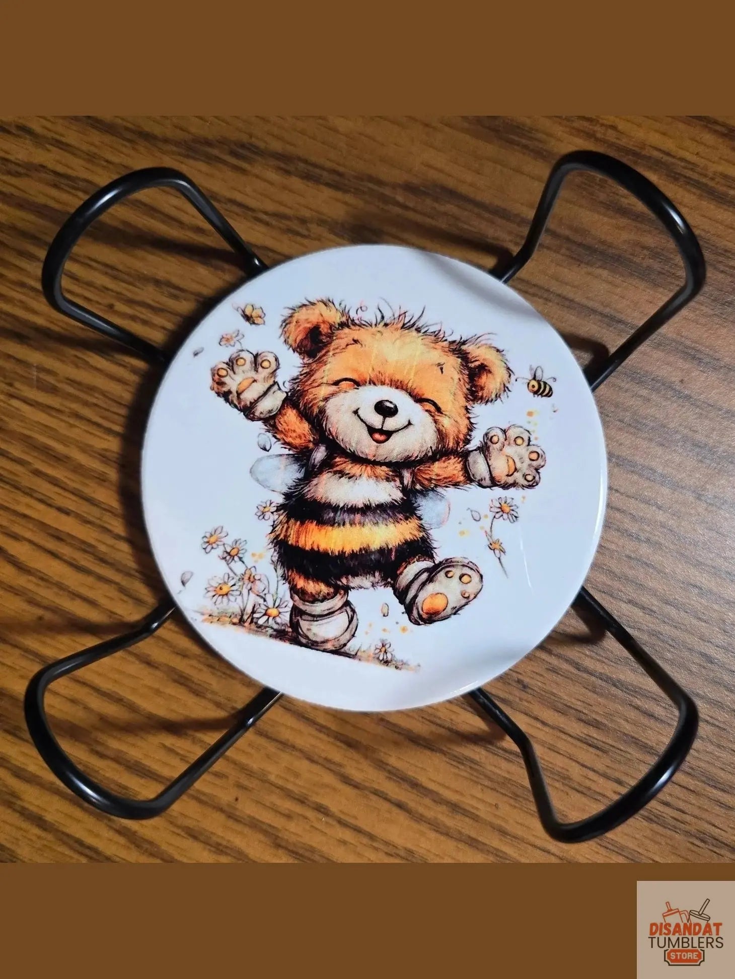 Adorable Honey Bear 3 inch Table Coasters - Dis An Dat Tumbler Store