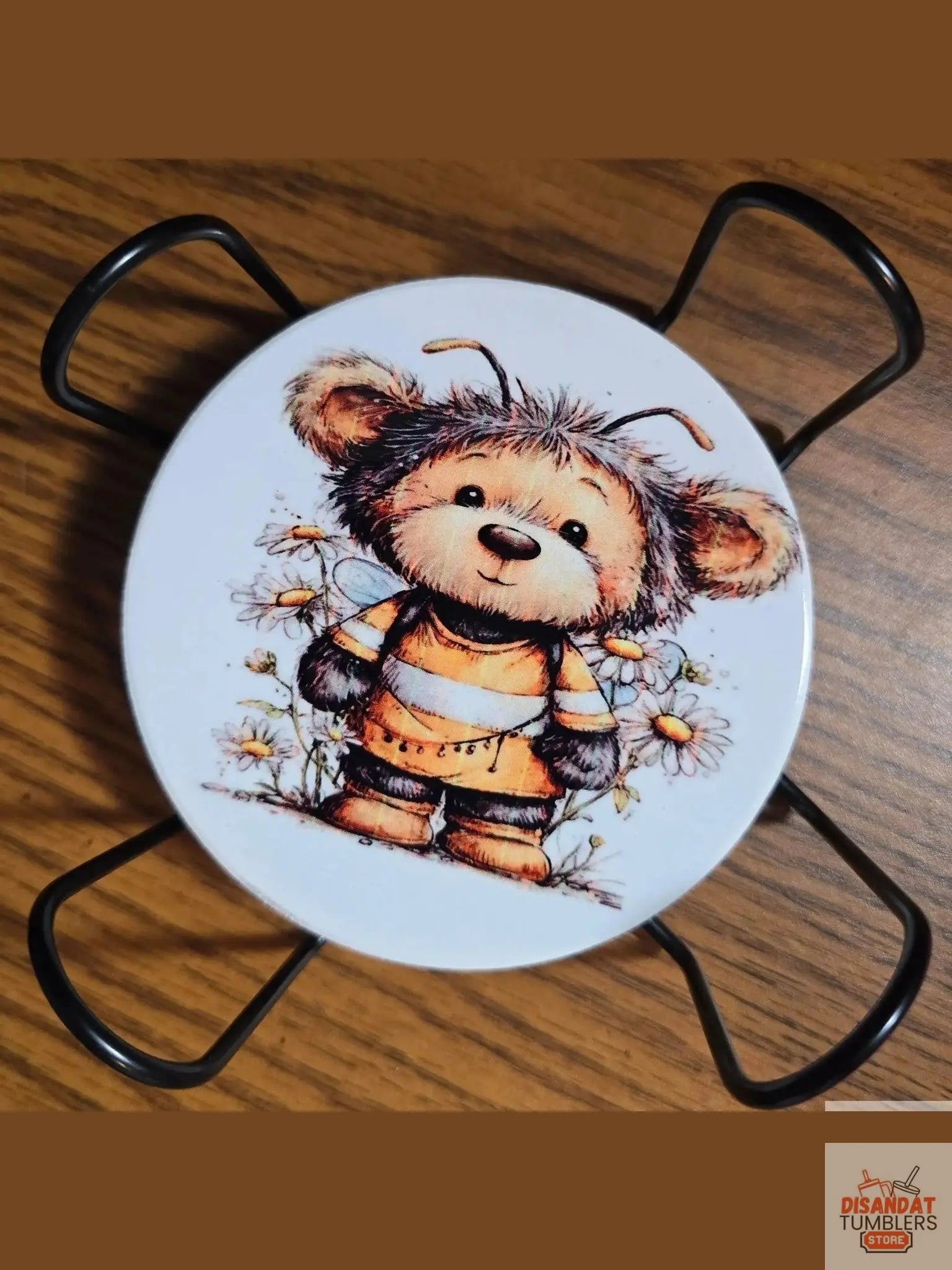 Adorable Honey Bear 3 inch Table Coasters - Dis An Dat Tumbler Store