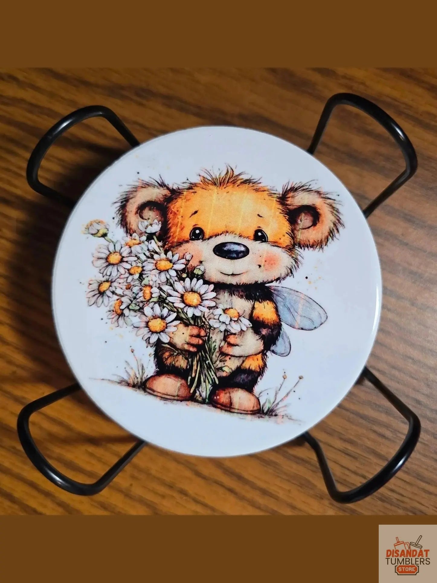 Adorable Honey Bear 3 inch Table Coasters - Dis An Dat Tumbler Store